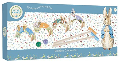 Robert Frederick Children’s Wooden Croquet Set Beatrix Potter and Peter Rabbit Design - Fun For All The Family