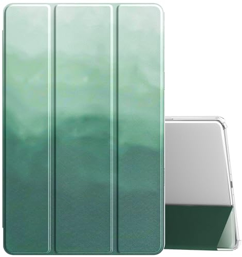 MoKo Hülle für Amazon Fire Max 11 Tablet (13. Generation, 2023) 11, Dünne Leichte PU Leder Tablet Hülle für Kindle Fire 11 Tablet Transluzente PC Rückseite mit Auto Schlaf/Aufwach, Kiefern Grün