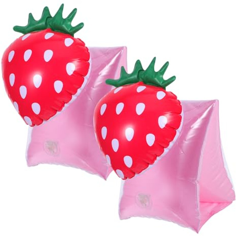 TOYANDONA Baby Inflatable Arm Rings Swimming Safety Float Bands for Kids Strawberry Pattern Soft Pvc Swim Armbands for Pool Training