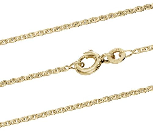 Goldkette Ankerkette 1,5 mm 333-585 - 750 Gold oder Silber vergoldet, Länge:42 cm, Material:925 Sterlingsilber vergoldet