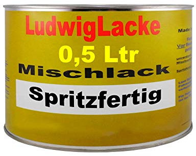 LudwigLacke 0,5 Liter spritzfertiger Basislack Reflex Silver Farbcode LA7W oder 8E oder 8E8E Baujahr 1997-2013 Metallic Lack (geeignet für VW)