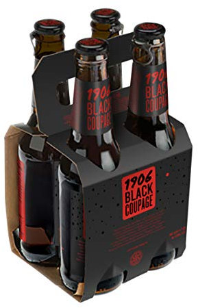 1906 Black Coupage - Cerveza Lager Extra, Pack de 4 Botellas x 33 cl, Sabor Amargo y Notas de Regaliz y Cacao, Galardonada Internacionalmente, 7.2% Volumen de Alcohol