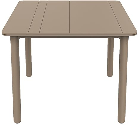 Resol Noa Gartentisch, 90 x 90 cm, quadratisch, 4 Personen, elegant und robust, UV-Schutz für den Außenbereich im Hof, Terrasse oder Veranda, Hellbraun