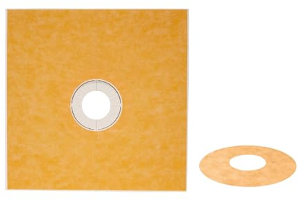 Schluter Kerdi Prefabricated Sloped Shower Tray - Waterproof, Ready to Tile - Lightweight Polystyrene, 48 Length, 48 Width, Center Outlet Position - KST1220BF