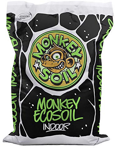 MONKEY SOIL Tierra para Plantas 50L Exterior/Interior Sustrato Abono Universal Vegetal Cultivo Orgánico Cannabis - Turba Fibra Huerto Horticultura con Fertilizantes Bio Ecológicos