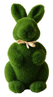 JAWSEU Coniglietto di Muschio Artificiale, Coniglietto Pasquale Figura Decorazione Coniglio Pasquale Bunny Coniglio Animale Ornamenti per Giardino Cortile 8CM