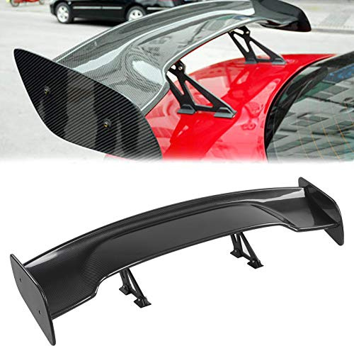 Kit de alerón trasero para maletero, alerón universal estilo fibra de carbono para maletero GT, alerón trasero de carreras con herramienta de montaje para estilo GT para automóvil sedán