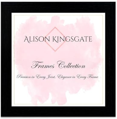 Alison Kingsgate Modern Black Picture Frame for Photos & Posters - 50X50CM | Engineered Wood, Shatterproof Perspex Front, Ideal for Wall Art Display, Documents, Certificate & Home Décor