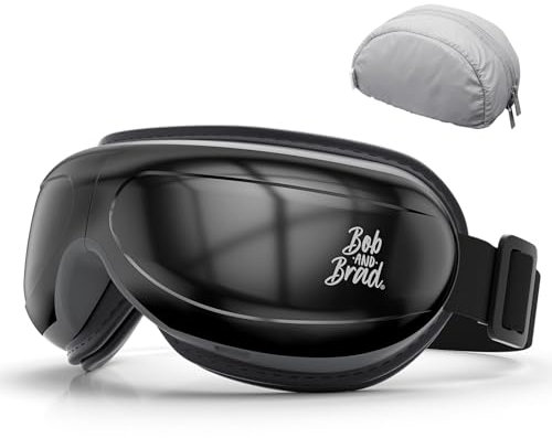 Bob and Brad EyeOasis 2 - Augenmassagegerät mit Wärme, Kompression und Musik, Wiederaufladbar Augenmaske Eye Massager zur Linderung von Augenschmerzen, Trockene Augen überanstrengte Augen Schwarz