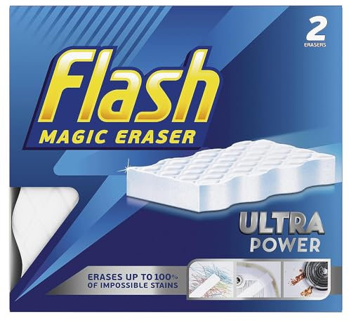 First Choice Kaya 2 x Magic Remover Stubborn Stains and Marks with Chemical Free Multi-Functional Sponge Easy Cleaning for Comfort and Effortless Shine (4pcs Pack)