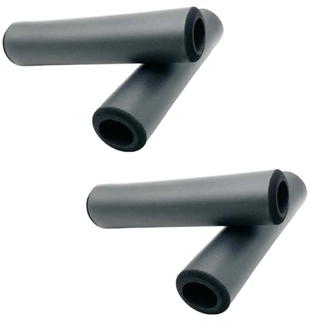 2 Pairs Ultralight Soft Foam Handlebar Grips, High Density Bike Handlebar Grips, Resist to Slip and Shock-Absorbing Mountain Bike End Grips for MTB, Beach Vehicle, Scooter