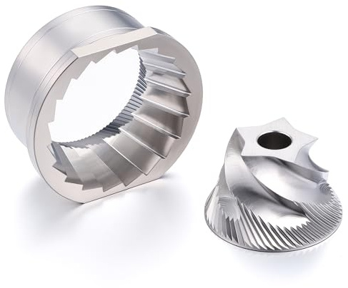 Conical Grinder Upper Lower Burrs Compatible with Breville Sage Barista Express Impress Espresso Touch Coffee Machines BES870/875/876/860-5 star (Pre 1926 PDC) (Stainless steel)