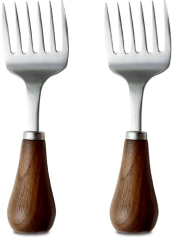 Chenshuo Stainless Steel Dessert Forks,Standing Fork,Creative Appetizer Cake Fruit Forks Set,Cake Salad Forks for Party Hotel Restaurant, 5.3 Inches, 2 Pieces