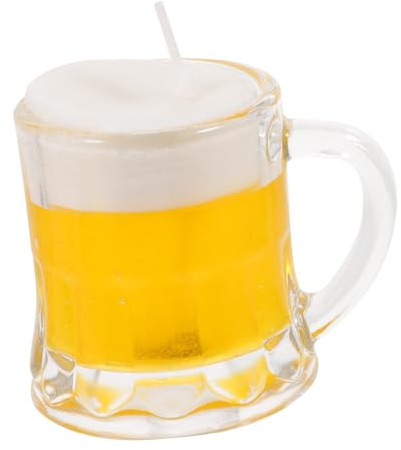 ARTSEWPLY Mini Copa de Cerveza Decorativa de Cera Vaso Pequeño para Vino y Fiesta Único Artesanal para Bar y Hogar
