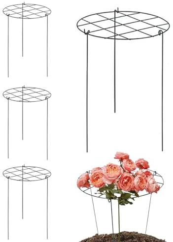 Pfingstrosen-Stütze, Stützen für Zimmerpflanzen, 4 Stück Robuster Pflanzenring Für, Hortensien, Erdbeeren, Tomaten Im Garten, Gewächshaus Und Hochbeet