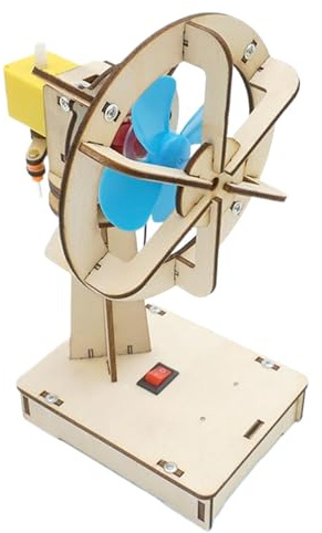 Ensemble d'expérimentation Scientifique pour, Jouet Scientifique avec Ventilateur oscillant électrique – Jeu de pensée logique en Bois pour l'apprentissage de la Physique éducative pour garçon