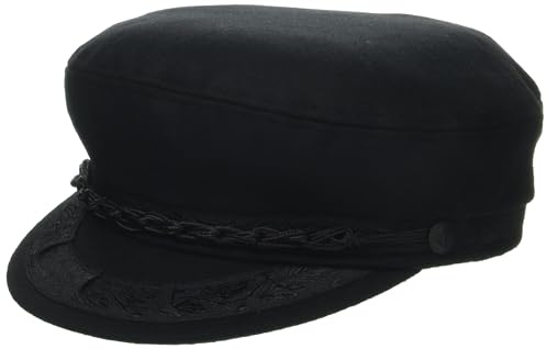 Authentic Greek Fisherman's Cap - Wool - Black - 7 1/8 - (22 1/2 Inches - 57 cm)