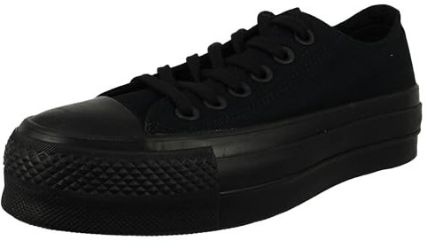 Converse Womens All Star Lift Ox Platforms Trainers Black 5.5 UK