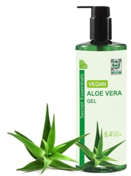Aloe Vera Gel Vegan - KOSMETIKANALYSE: SEHR GUT - 250 ml Premium Qualität für Haut, Haare & Körper - Secret Essentials