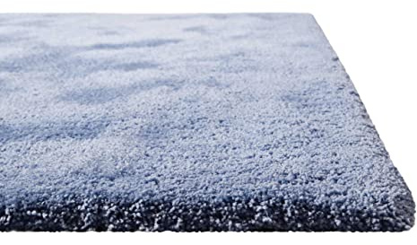 Homie Living I Hochflor Teppich Uni I Modern, weich, flauschig, kuschelig I Für Wohnzimmer Schlafzimmer I Pisa I (200 x 290 cm, Blau)