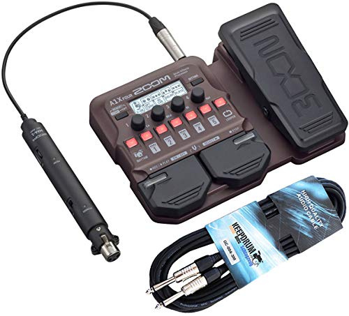 Zoom A1X Four effektapparat för akustiska instrument + trumslagskabel 3 m
