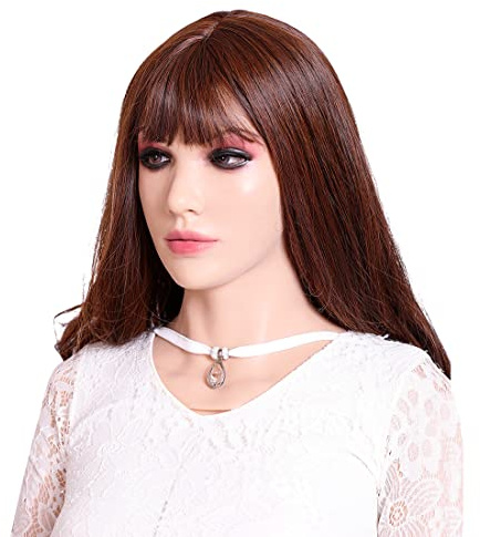 SUAISKR Realistic Silicone Female Face Mask Full Head for Cosplay Halloween