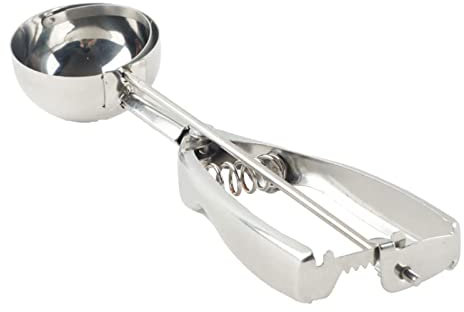 Paletta per gelato e frutta, in acciaio inox, per gelato, polpette di melone, purè di patate e muffin (misura grande) (6 cm)