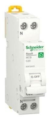 Interruttore magnetotermico Schneider Electric 1P+N 20A 230V - R9P35620
