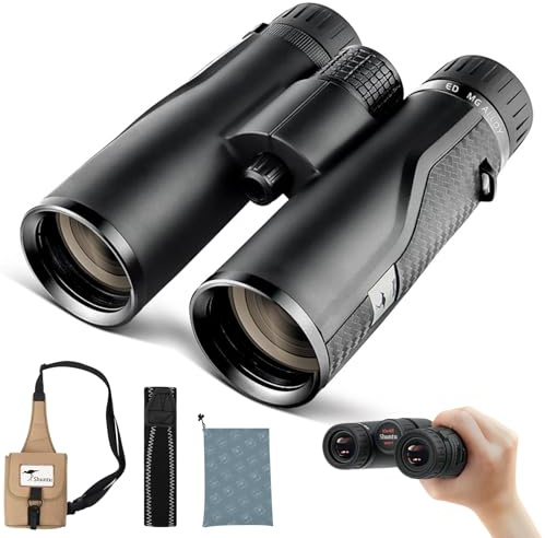 Premium ED HD Binoculars 8x42 for Adults, Waterproof & Fogproof with Magnesium Alloy Body, BAK4 Prism - High Power Binoculars for Bird Watching, Hunting, Travel & Outdoor Sports, Compact