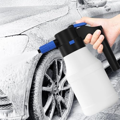 Pulverizador eléctrico de espuma para coche, 1,5 L, funciona con pilas, para lavado de autos con recargable por USB, generador de espuma inalámbrico para limpiar automóviles