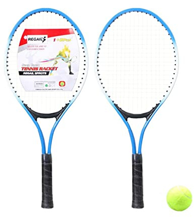 Raquette de Tennis Enfant 21 Pouces, Ensemble de Raquette de Tennis avec Balle pour Enfant, Jeu de Raquettes de Tennis Enfant pour 2 Joueurs, Entraînement de Tennis pour Débutant Garçons Filles