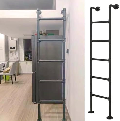 Scala per seminterrato in acciaio resistente per finestre, montaggio a parete, soluzione permanente per letto alto, terrazza esterna e appartamenti, adatta a tutte le finestre del seminterrato,