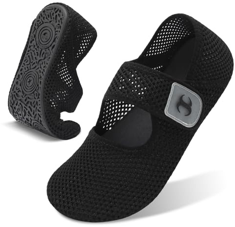 Vattenskor för män och kvinnor, barfota, strand, simning, sommar, vattenstrumpor, breda, snabbtorkande sandaler, pool, flod, hav, Svart nät, 37/38.5 EU