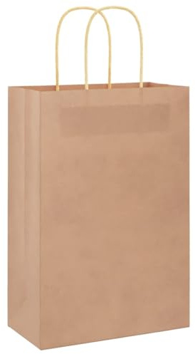 vidaXL Papperspåsar 250 st med handtag brun 21x11x31 cm, papperspåse, papperspåse med handtag, papperskasse, påse, papper presentpåse