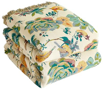 Bailix Copriletto boho Premium di alta qualità, 100% cotone, coperta coccolosa con frange, double face, in mussola, 230 x 250 cm, morbida coperta per divano e copriletto, coperta estiva per soggiorno