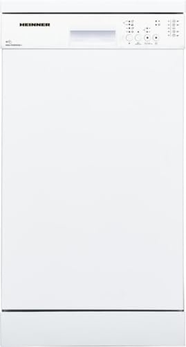 HEINNER HDW-FS4505WE++ Einbau-Geschirrspüler – 45 cm, 9 Maßgedecke, 5 Spülprogramme inkl. Eco & Intensiv, LED-Display, Energieeffizienzklasse E, Leiser, Weißes, Vollintegrierbar – 5 Jahre Garantie