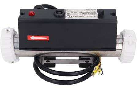 Stylebest Vattentermostat för elektrisk badvärmare, med förebyggande av torrbränning, för badkar och pool, rostfritt stål, 1,5 tum (2 KW)