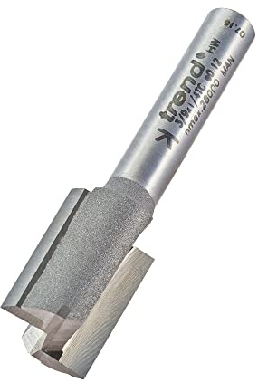 Trend Professional Straight Two Flute Router Cutter, 1/4 Inch Shank, 13mm Cut Diameter, Tungsten Carbide Tipped, 3/9X1/4TC