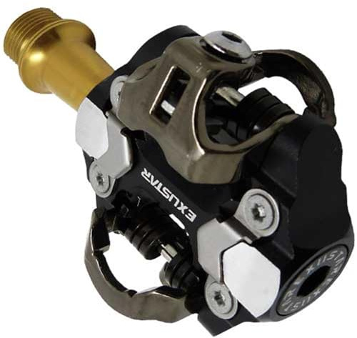 Exustar EPM222TI Pedales de MTB, Unisex Adulto, Negro, 256 gr