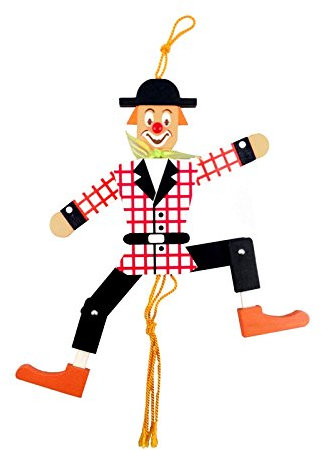 Rudolphs Schatzkiste Holzspielzeug Hampelmann Clown bunt Höhe=26,5cm NEU Spielfigur Hampelfigur Holzfigur Holzspielzeug Holzgestaltung Kreativ Spielsortiment Spiele Holz Seiffen Erzgebirge Sp