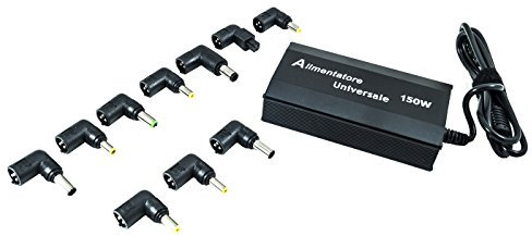 BES SRL ALIMENTATORE UNIVERSALE 150W PC LAPTOP USB CASA NOTEBOOK 10 ADATTATORI