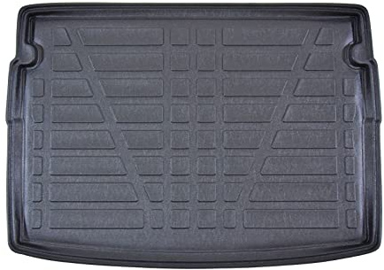 SCOUTT | Kofferraumwanne Laderaumwanne Kompatibel mit Arona ab 2017 (Obere Boden), mit Hoher Rand, Kofferraum-Schutzmatte, Geriffelt, Aufrollbar
