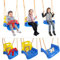 Babyschaukel 3 in 1 Babysitz verstellbar und mitwachsend Schaukelsitz Gartenschaukel für Baby und Kinder mit Rückenlehne und Anschnallgurt belastbar Indoor Outdoor (YD243554-blau)