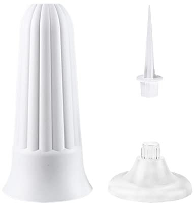 SJDWDX Confezione da 2 vasi in plastica a cono cimitero con picco, 32 cm, con palo lungo staccabile attaccato, vaso da terra per prato o memoriale