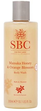 Skincare Manuka Honey & Orange Blossom Body Wash 300ml - Luxury Shower Gel and Bubble Bath For All The Family