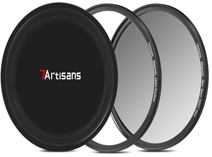 7artisans Filtre Nanomagnétique Filtre UV Réducteur de Lumière Filtre ND/Filtre Polarisant CPL/Filtre Dégradé GND/Filtre Antibrouillard Noir 1/4 pour Photographie de Portrait(82mm GND0.9)