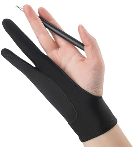 Anti-Touch Artist Gloves - Andningsbara handskar för grafisk ritning, målning och surfplatta