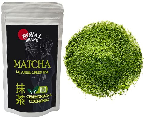 Royal Brand Bio Matcha Zeremonie 100 g Tencha in Premium Grüntee-Pulver aus Japan - zertifiziert