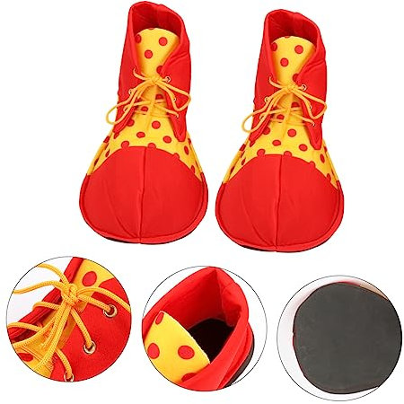 VALICLUD 1satz Clown Kostümset Für Erwachsene Mit Bunter Perücke Clown Nase Und Schuhen Für Karneval Halloween Und Kostümpartys