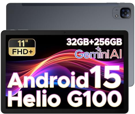 DOOGEE Tab E3 Tablet 11 Pulgadas, 32GB RAM + 256GB ROM/TF 2TB Tablet Android 15, Helio G100, Tablets 4G Dual SIM+ WiFi 5G, 8800mAh, Gemini AI, 13MP+5MP/GPS/BT5/OTG/FACE ID/Doble Altavoces/Jack 3.5mm